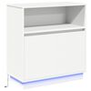 vidaXL LED komoda B&iacute;l&aacute; 71 x 34,5 x 75 cm Kompozitn&iacute; dřevo