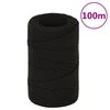 vidaXL Pracovn&iacute; lano čern&eacute; 2 mm 100 m polyester