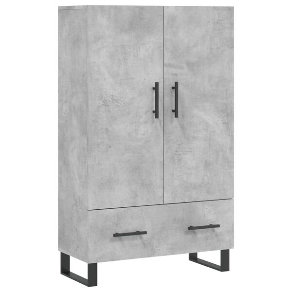 vidaXL Skř&iacute;ň highboard betonově &scaron;ed&aacute; 69,5x31x115 cm kompozitn&iacute; dřevo