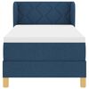 vidaXL Postel s boxspringem s matrac&iacute; s čelo Modr&aacute; 80 x 200 cm textil