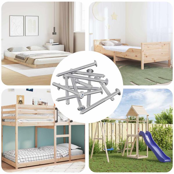 vidaXL N&aacute;bytkov&eacute; &scaron;rouby 1400 pcs Stř&iacute;brn&aacute; Ocel