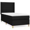 vidaXL Box spring postel s matrac&iacute; čern&aacute; 90x190 cm textil