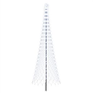 vidaXL LED v&aacute;nočn&iacute; strom 400 cm 450 LED Studen&aacute; b&iacute;l&aacute; Železo Čern&aacute;
