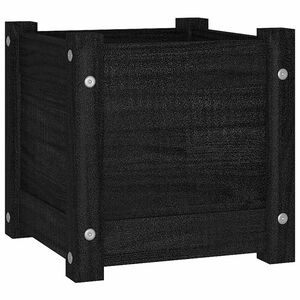 vidaXL Zahradn&iacute; truhl&iacute;k čern&yacute; 31 x 31 x 31 cm masivn&iacute; borov&eacute; dřevo