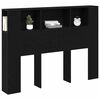 vidaXL Čelo postele se skříňkou s policí Černý dub 140 x 19 x 104,5 cm