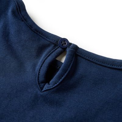Dětské tričko s dlouhým rukávem námořnicky modré 92