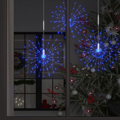 vidaXL Venkovní vánoční ohňostroje 10 ks modré 20 cm 1 400 LED diod