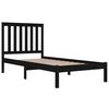 vidaXL Rám postele černý masivní borovice 75 x 190 cm malé jednolůžko