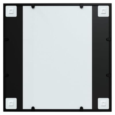 vidaXL Nástěnné zrcadlo černé 60 x 60 cm kov