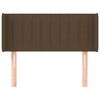 vidaXL Čelo postele typu u&scaron;&aacute;k tmavě hněd&eacute; 103x16x78/88 cm textil
