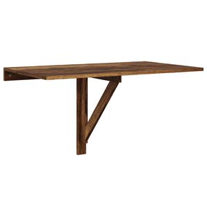 vidaXL N&aacute;stěnn&yacute; skl&aacute;pěc&iacute; stůl kouřov&yacute; dub 100x60x56cm kompozitn&iacute; dřevo