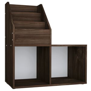 vidaXL Dětsk&yacute; reg&aacute;l na časopisy kouřov&yacute; dub 71 x 30 x 78,5 cm kompozit