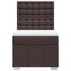 vidaXL Box spring postel s matrac&iacute; tmavě hněd&aacute; 90x200 cm textil