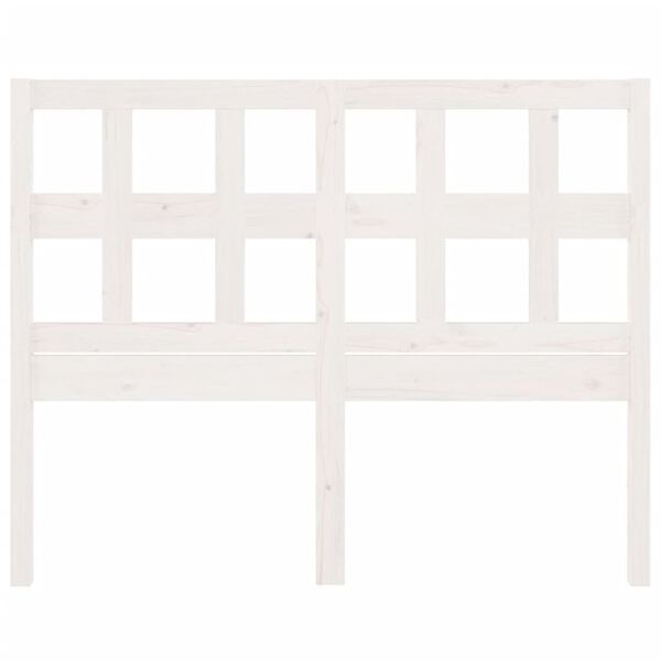 vidaXL Čelo postele bílé 205,5 x 4 x 100 cm masivní borovice