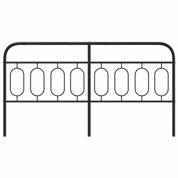vidaXL Kovové čelo postele černé 160 cm
