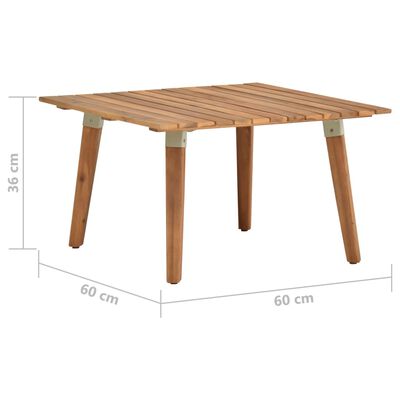 vidaXL Zahradní konferenční stolek 60 x 60 x 36 cm masivní akácie