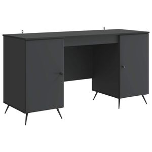 vidaXL Stůl Čern&aacute; 142,5 x 50 x 75 cm Kompozitn&iacute; dřevo