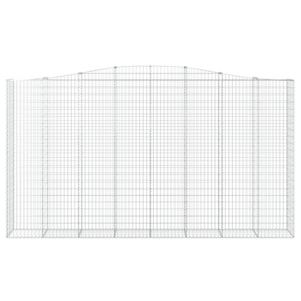 vidaXL Klenut&eacute; gabionov&eacute; ko&scaron;e 10ks 400x50x220/240cm pozinkovan&eacute; železo