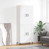 vidaXL Skř&iacute;ň highboard b&iacute;l&aacute; 69,5 x 34 x 180 cm kompozitn&iacute; dřevo
