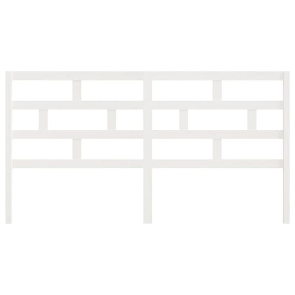 vidaXL Čelo postele b&iacute;l&eacute; 206 x 4 x 100 cm masivn&iacute; borovice