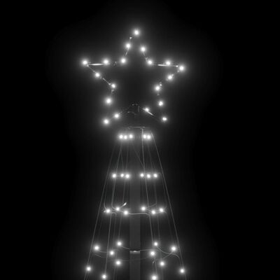 vidaXL Vánoční stromek kužel s hroty 220 studených bílých LED 180 cm