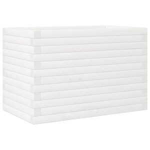 vidaXL Zahradn&iacute; truhl&iacute;k b&iacute;l&yacute; 70 x 40 x 46 cm masivn&iacute; borov&eacute; dřevo