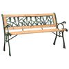 vidaXL Zahradn&iacute; lavice 122 cm litina a masivn&iacute; jedlov&eacute; dřevo