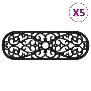vidaXL N&aacute;&scaron;lapy na schody 5 ks 25 x 75 cm guma