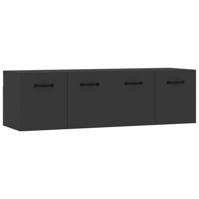 vidaXL Nástěnné skříňky 2 ks černé 80 x 35 x 36,5 cm kompozitní dřevo