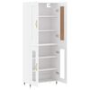vidaXL Skř&iacute;ň highboard b&iacute;l&aacute; 69,5 x 34 x 180 cm kompozitn&iacute; dřevo