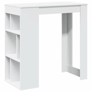 vidaXL Barov&yacute; stůl s reg&aacute;ly b&iacute;l&yacute; 102 x 50 x 103,5 cm kompozitn&iacute; dřevo