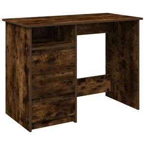 vidaXL Psac&iacute; stůl kouřov&yacute; dub 102 x 50 x 75 cm kompozitn&iacute; dřevo