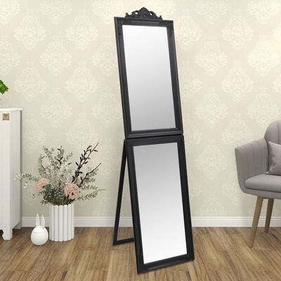 vidaXL Volně stojící zrcadlo černé 50 x 200 cm