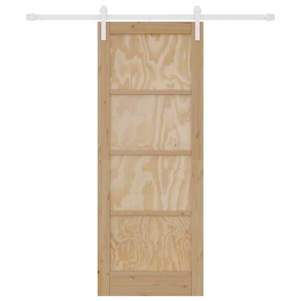 vidaXL Posuvné dveře Hnědá 78 x 202 cm Masivní borové dřevo