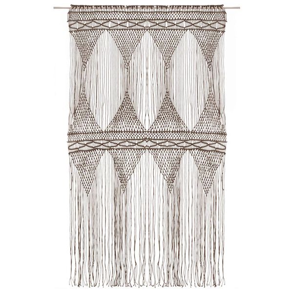 vidaXL Macramé závěs taupe 140 x 240 cm bavlna