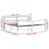 vidaXL R&aacute;m postele s čelem voskově hněd&yacute; 200x200 cm masivn&iacute; borovice