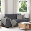vidaXL Loveseat Sofa Tmavě &scaron;ed&aacute; 140 cm samet