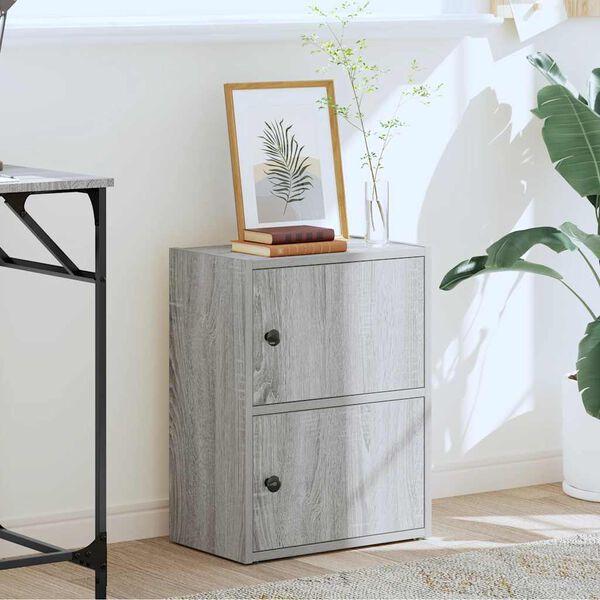 vidaXL Knihovna šedá sonoma 40x24x52 cm kompozitní dřevo