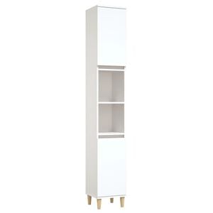 vidaXL Koupelnov&aacute; skř&iacute;ňka b&iacute;l&aacute; 30 x 30 x 190 cm kompozitn&iacute; dřevo