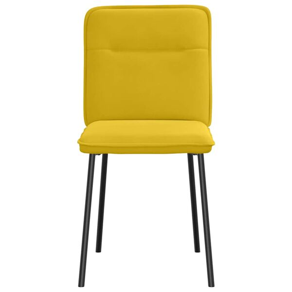 vidaXL J&iacute;deln&iacute; židle 6 ks žlut&eacute; samet