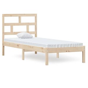 vidaXL R&aacute;m postele 75 x 190 cm Small Single masivn&iacute; dřevo