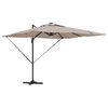 vidaXL Roma Parasol 286 x 284 x 270 cm Hlin&iacute;k a polyester Obd&eacute;ln&iacute;kov&yacute;