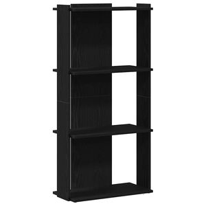 vidaXL Knihovna se 3 policemi čern&aacute; 60 x 30 x 120 cm kompozitn&iacute; dřevo