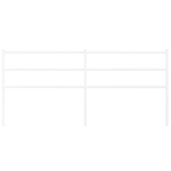 vidaXL Kovov&eacute; čelo postele b&iacute;l&eacute; 193 cm