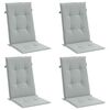 vidaXL Podu&scaron;ky na židli vysok&eacute; opěradlo 4 ks &scaron;ed&aacute; melanž 120x50x4 cm