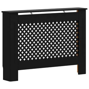 vidaXL Kryt na radi&aacute;tor čern&yacute; 112 x 19 x 81,5 cm MDF
