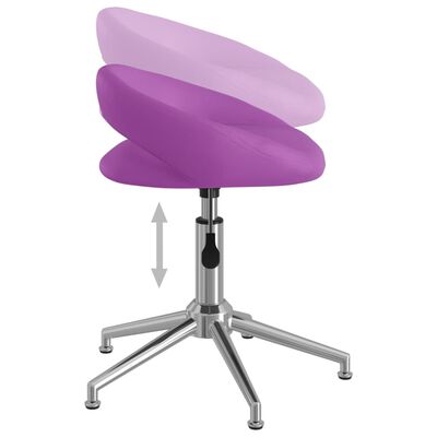 vidaXL Otočné jídelní židle 4 ks fialové umělá kůže