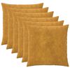 vidaXL Povlak na pol&scaron;t&aacute;ř 6 pcs HEERLEN Žlut&aacute; 60 x 60 cm