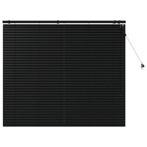 vidaXL Venet &scaron;koln&iacute; žaluzie Čern&aacute; 145 x 130 cm 35 mm Masivn&iacute; paulovnie