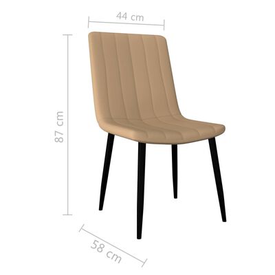 vidaXL Jídelní židle 6 ks krémové umělá kůže